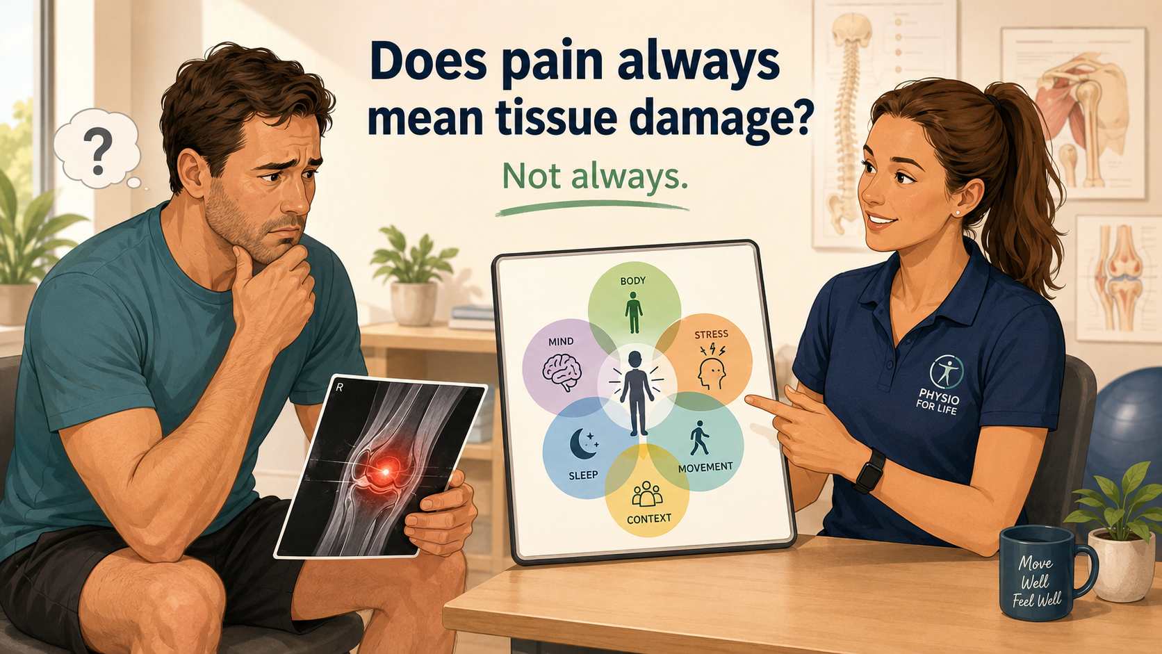 Does pain always mean tissue damage?