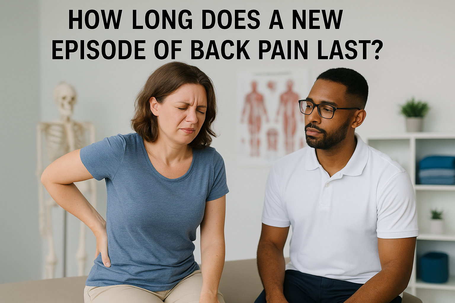 How long does a new episode of back pain last?