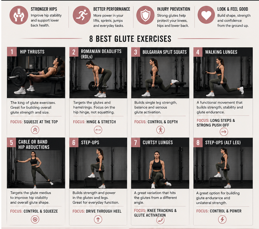 Top Glute Development Exercises
