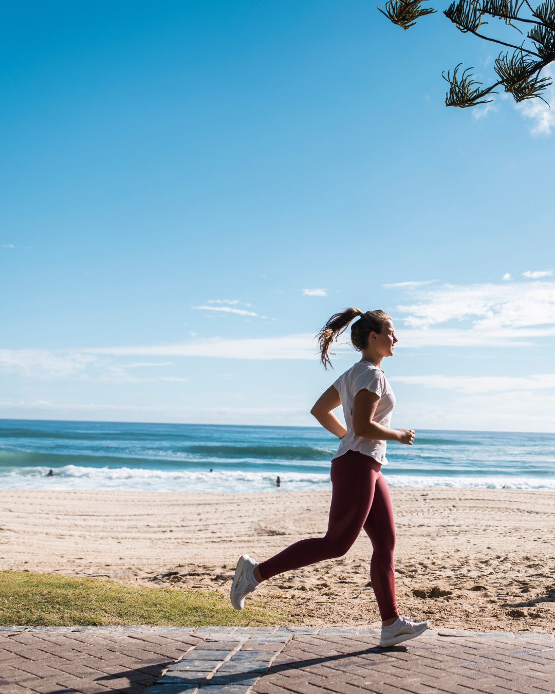A confident, energetic woman in her fifties who feels strong in her body again